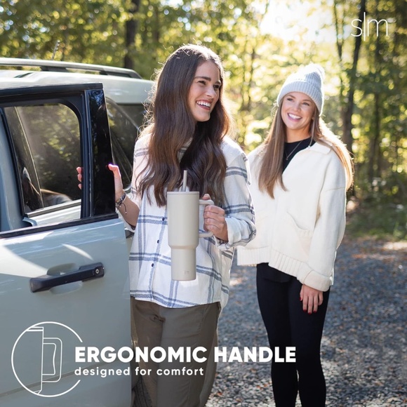 New Mauve Simple Modern 40 oz Insulated Stainless Steel Tumbler with Straw, L - Picture 7 of 8